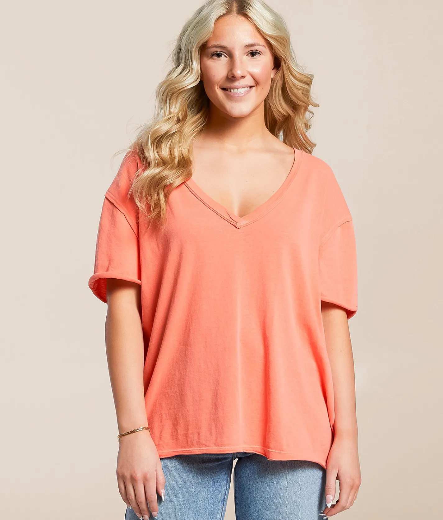 Free People Nina T-Shirt Ivory Discount