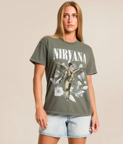 Merch Traffic Nirvana Band T-Shirt Laurel Wreath Outlet