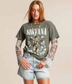 Merch Traffic Nirvana Band T-Shirt Laurel Wreath Outlet