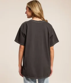 Tops | Merch Traffic Nirvana Floral Oversized Band T-Shirt Black