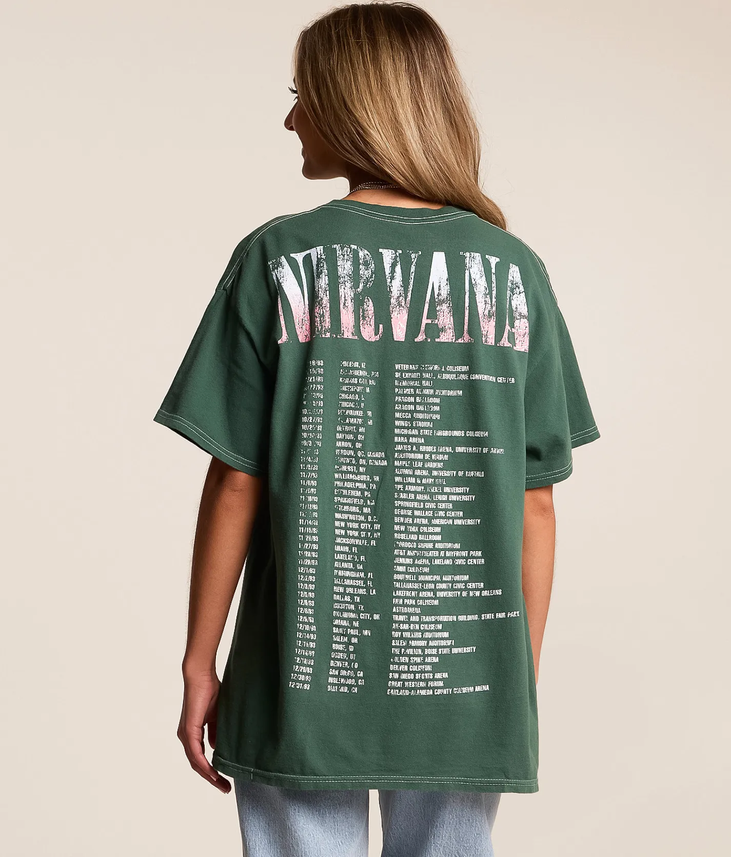 Tops | Merch Traffic Nirvana Oversized Band T-Shirt Ponderosa Pine