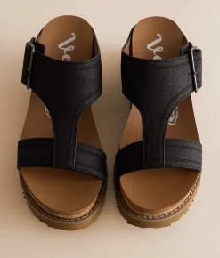 Very G Noah Wedge Sandal Black Discount