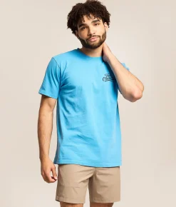 Graphic T-Shirts | Tail Chasers Club No Bad Days T-Shirt Malibu Blue Pigment Dye