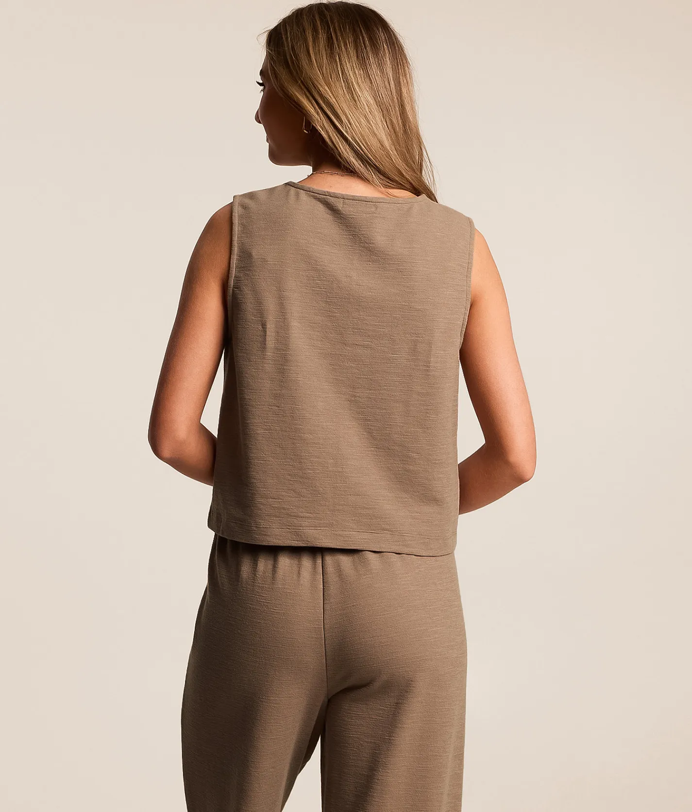 Z Supply Noelle Textured Tank Top Milkshake