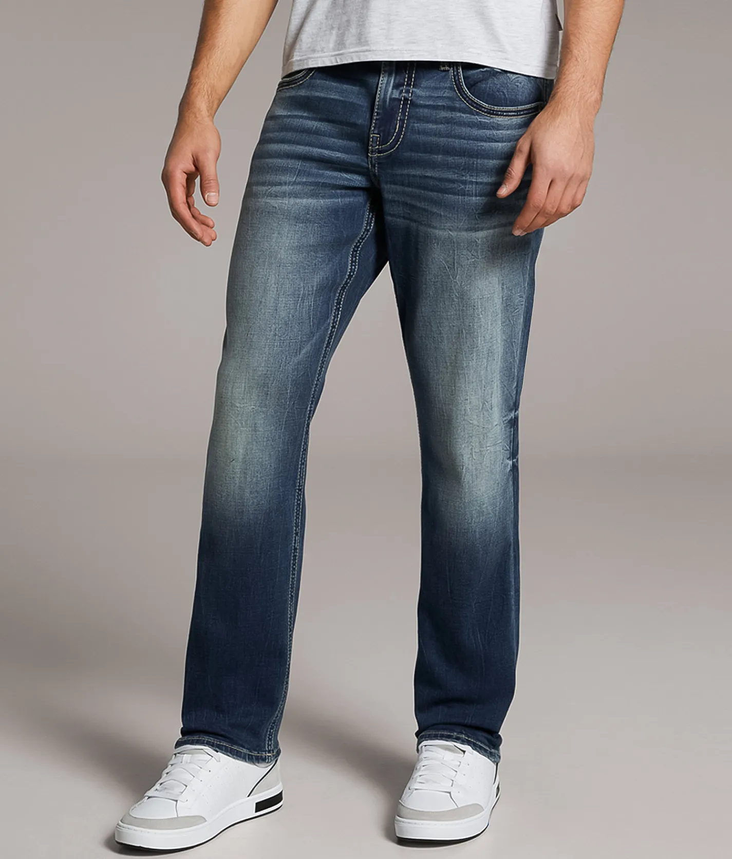 Bottoms | BKE Nolan Straight Stretch Jean Finley