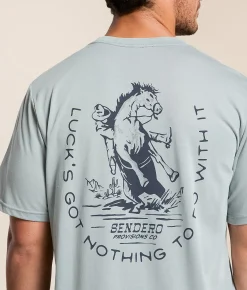 Sendero Provisions Co. No Luck T-Shirt Big Sky Blue Hot