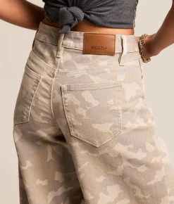 HIDDEN Nori Camo Wide Leg Stretch Jean Grey Camo