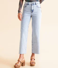 HIDDEN Nori Cropped Wide Leg Stretch Jean Light