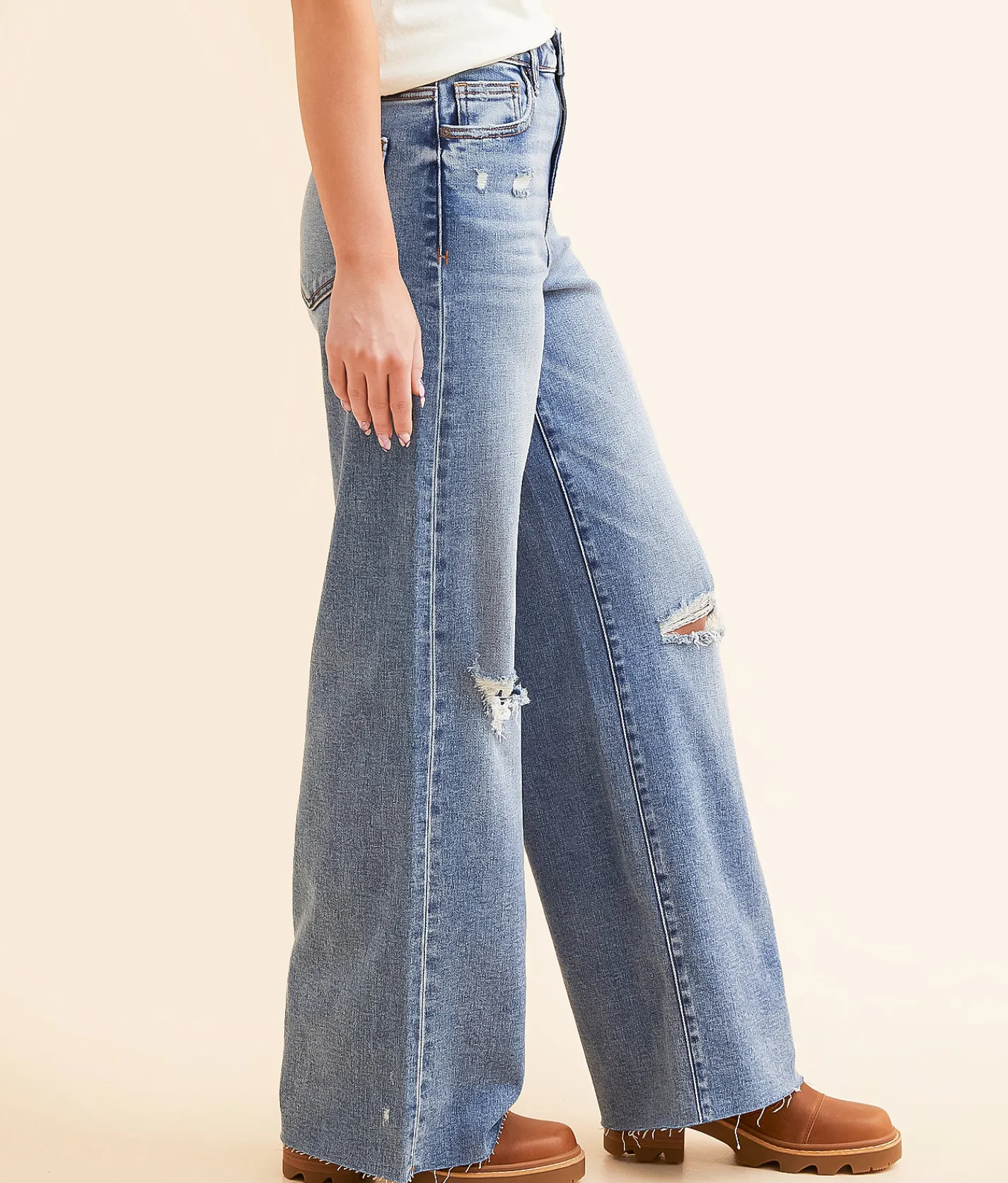 HIDDEN Nori Wide Leg Stretch Jean Dark Outlet