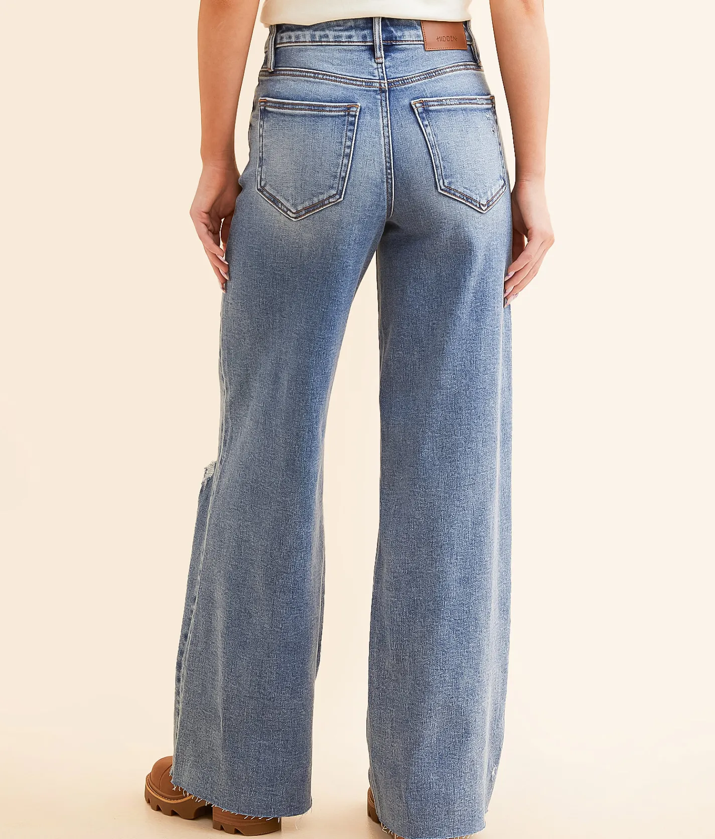 HIDDEN Nori Wide Leg Stretch Jean Dark Outlet