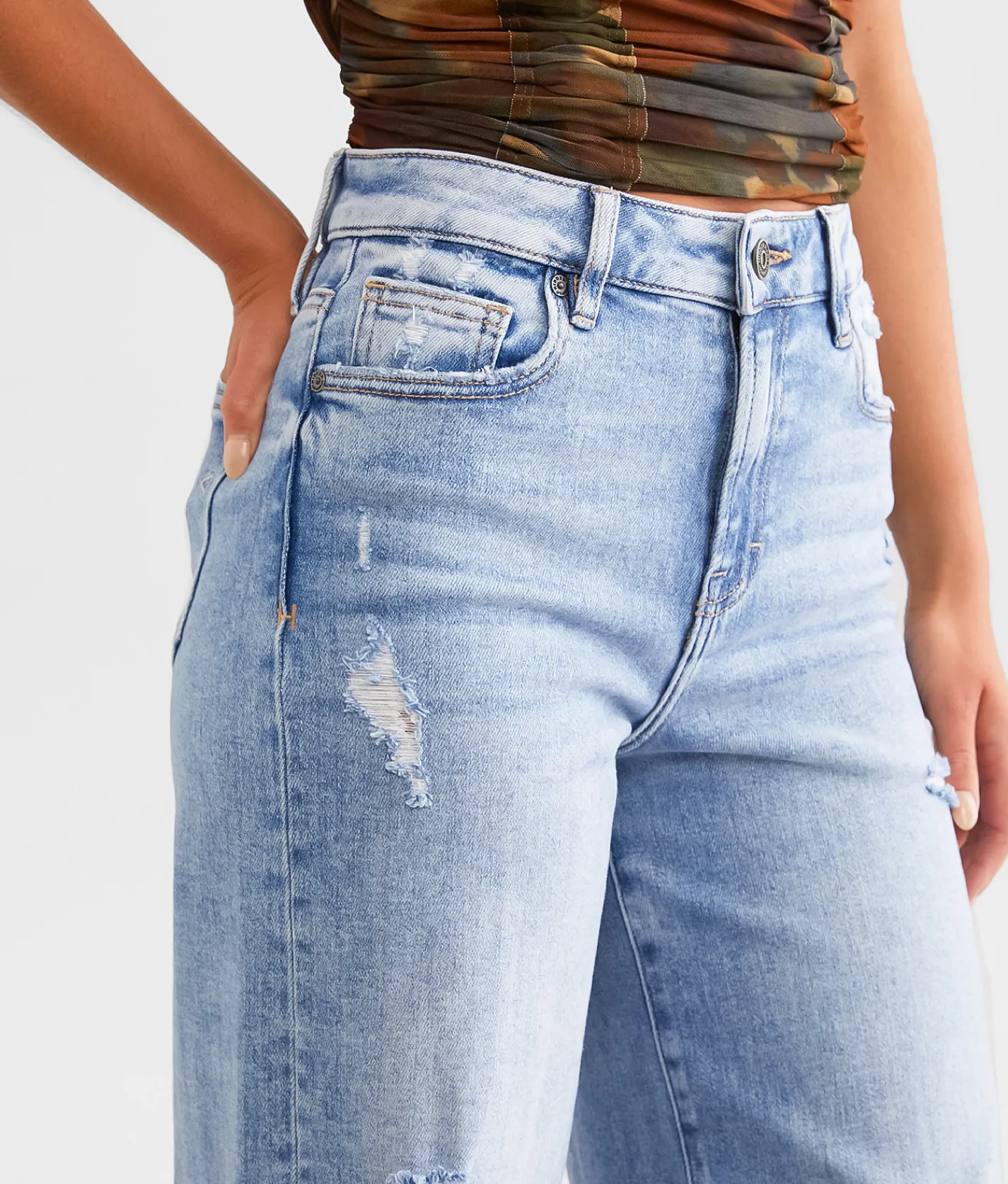 Jeans|Bottoms | HIDDEN Nori Wide Leg Stretch Jean Light