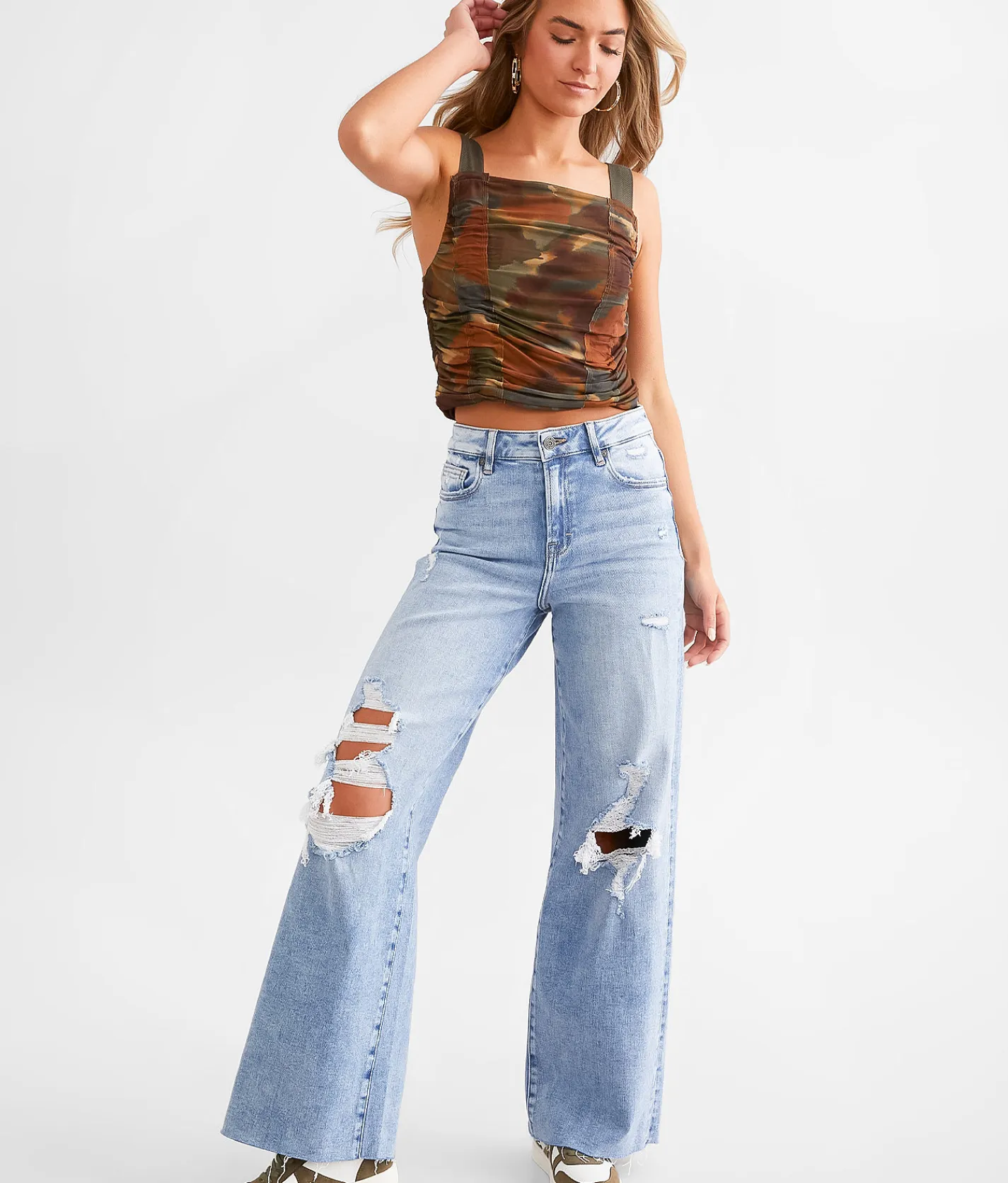 Jeans|Bottoms | HIDDEN Nori Wide Leg Stretch Jean Light