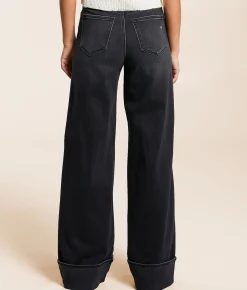 HIDDEN Nori Wide Leg Stretch Jean Black Best