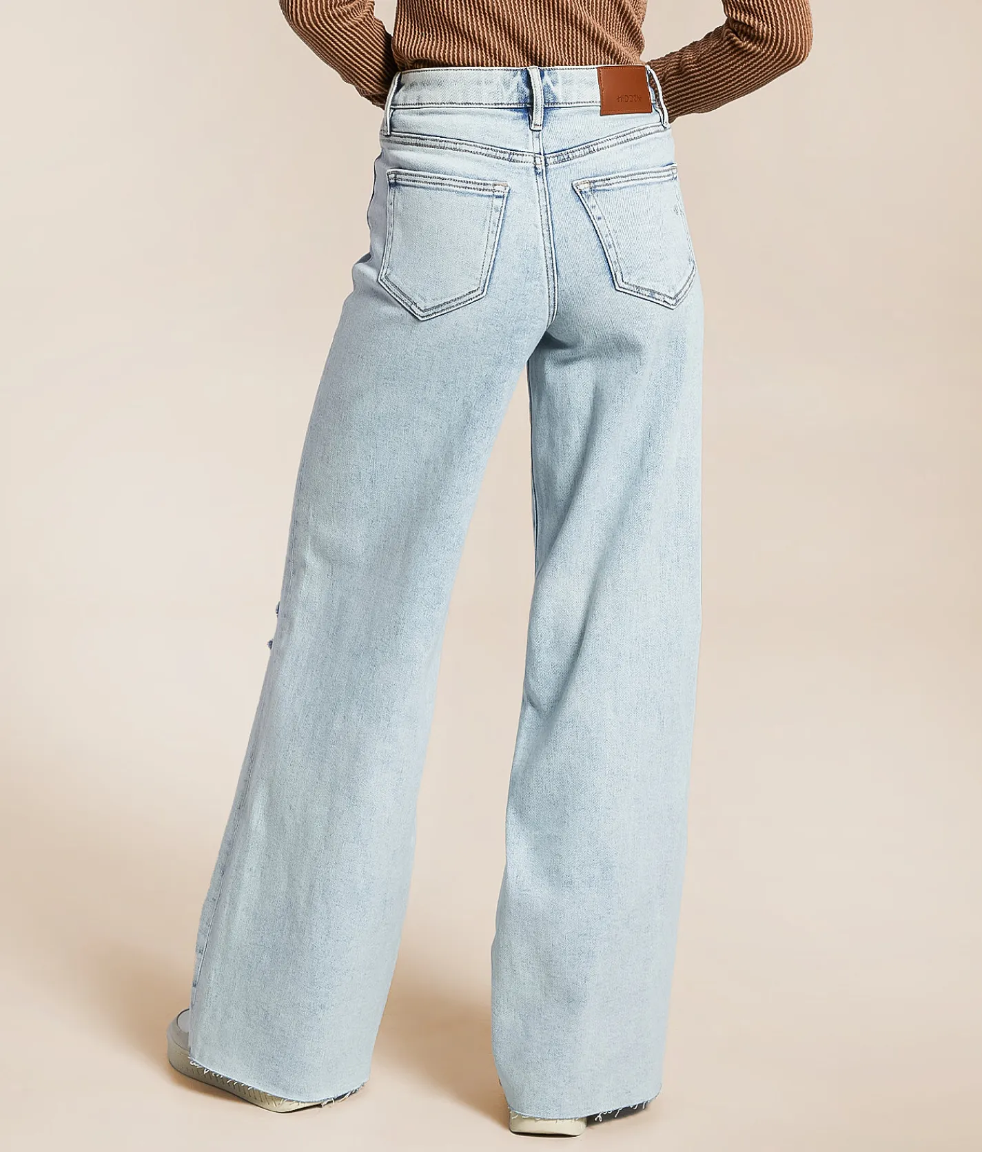 HIDDEN Nori Wide Leg Stretch Jean Light New
