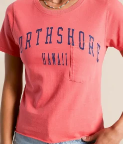 FITZ + EDDI North Shore Hawaii T-Shirt Washed Red New