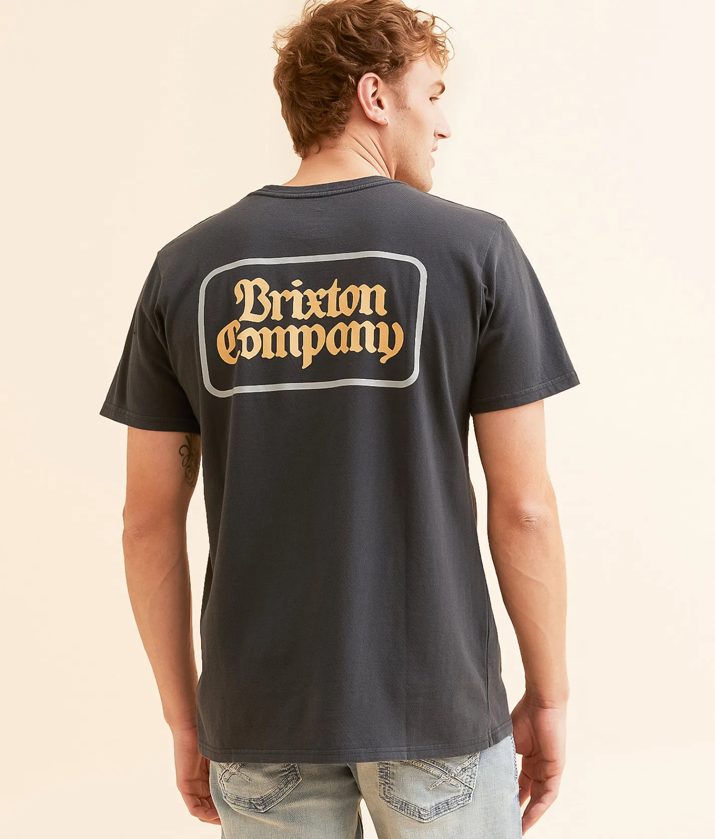 Graphic T-Shirts | Brixton Norvell T-Shirt Mahogany Worn Wash