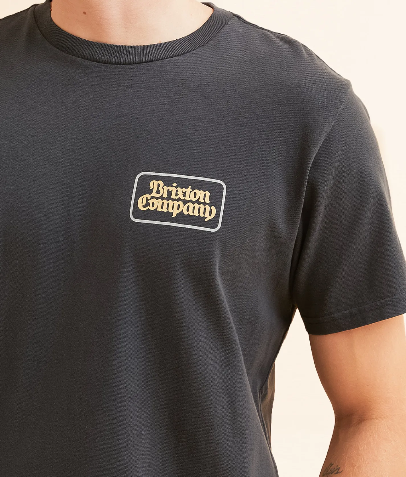 Graphic T-Shirts | Brixton Norvell T-Shirt Mahogany Worn Wash
