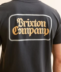 Graphic T-Shirts | Brixton Norvell T-Shirt Mahogany Worn Wash