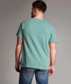 Tops | BKE Notch Neck T-Shirt Mineral Blue