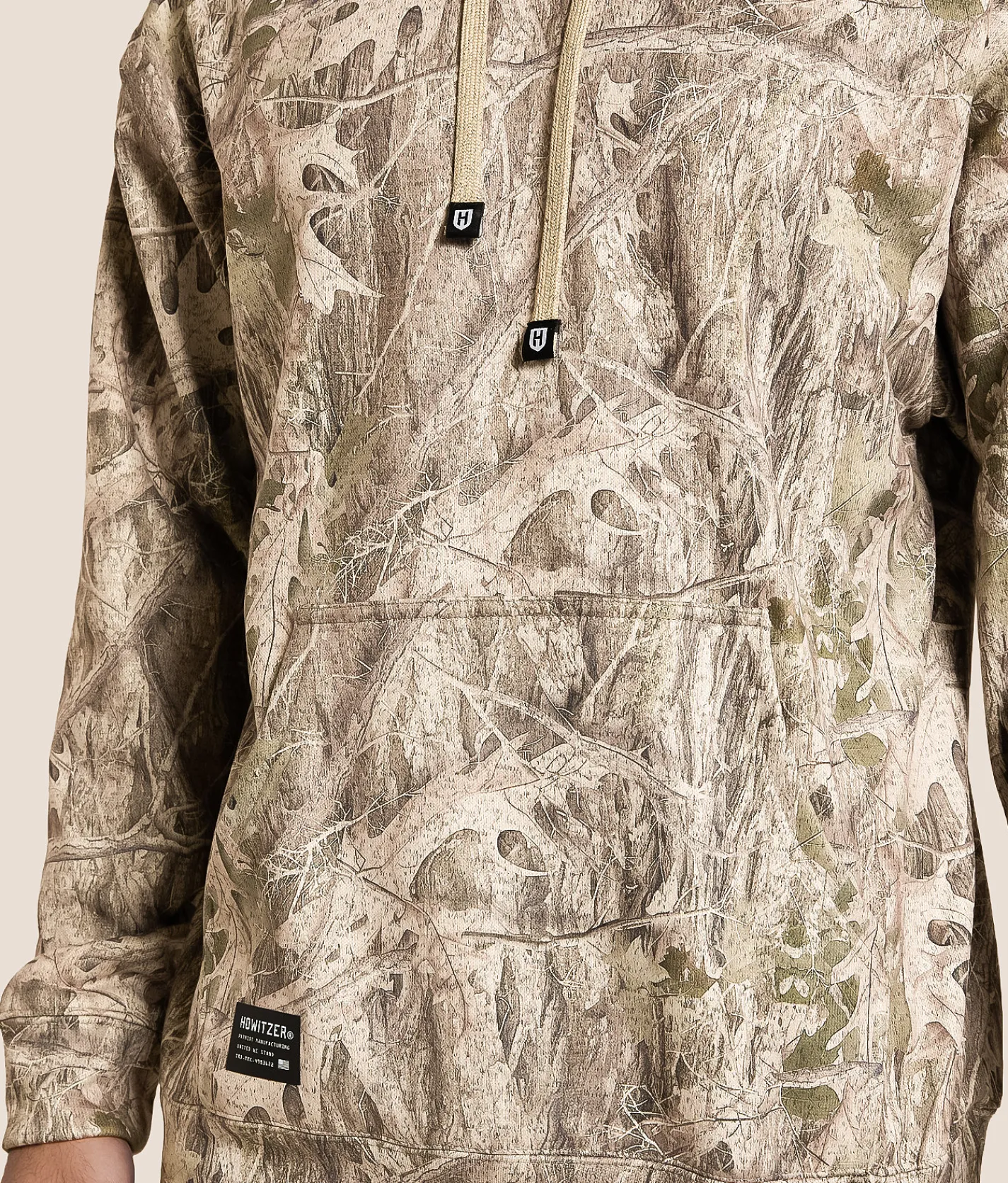 Tops | Howitzer Not Free Camo Hooded Sweatshirt Moonbeam