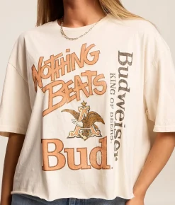 Tops | Goodie Two Sleeves Nothing Beats Bud Cropped T-Shirt Natural