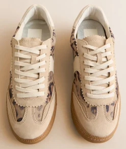 Dolce Vita Notice Leopard Leather Sneaker Lt. Leopard Clearance