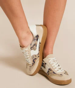 Dolce Vita Notice Leopard Leather Sneaker Lt. Leopard Clearance
