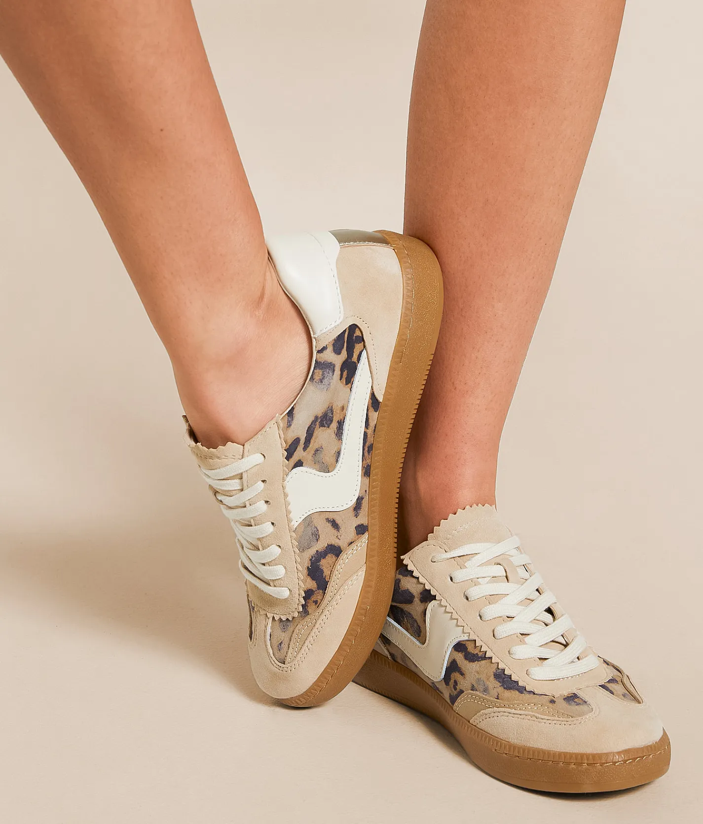 Dolce Vita Notice Leopard Leather Sneaker Lt. Leopard Clearance