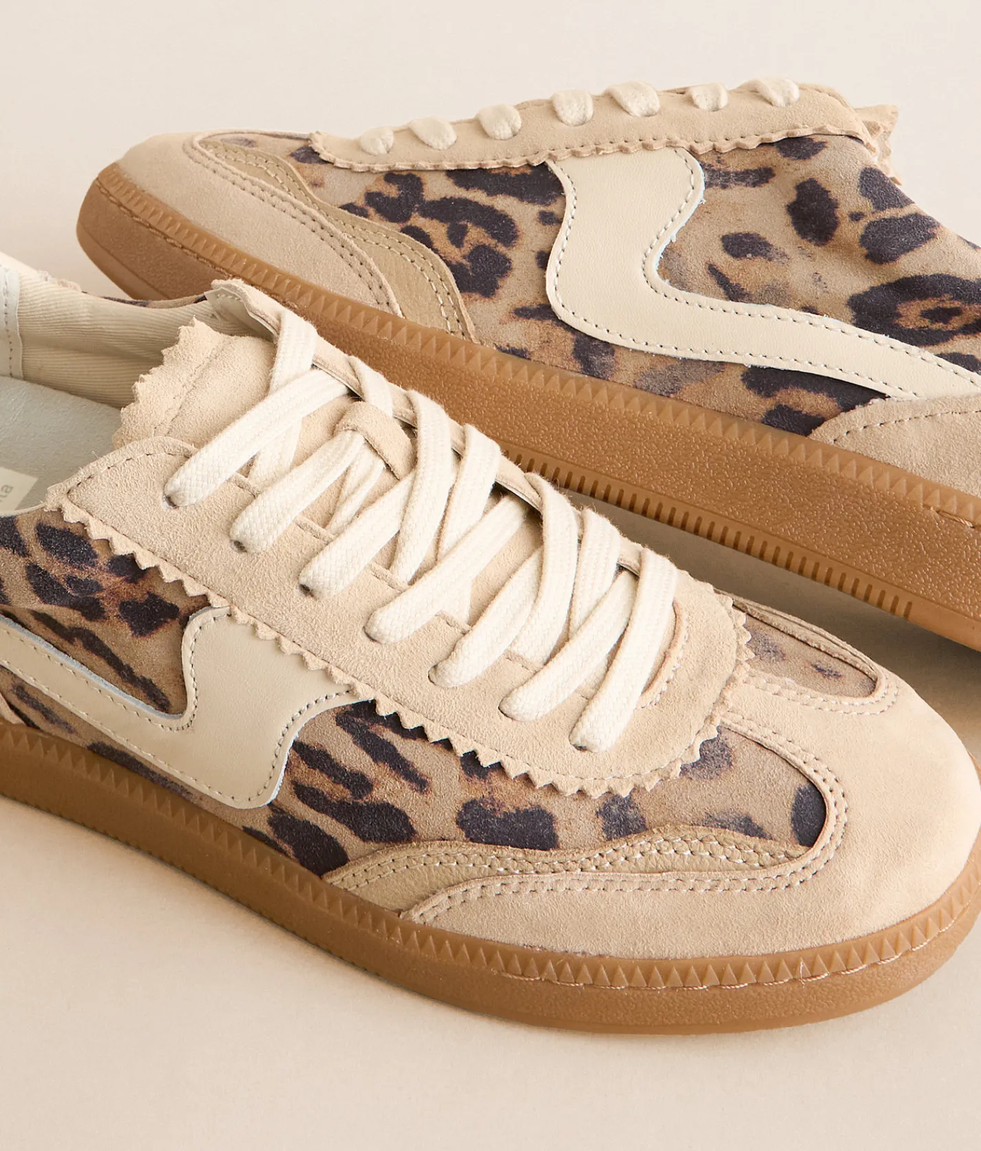 Dolce Vita Notice Leopard Leather Sneaker Lt. Leopard Clearance