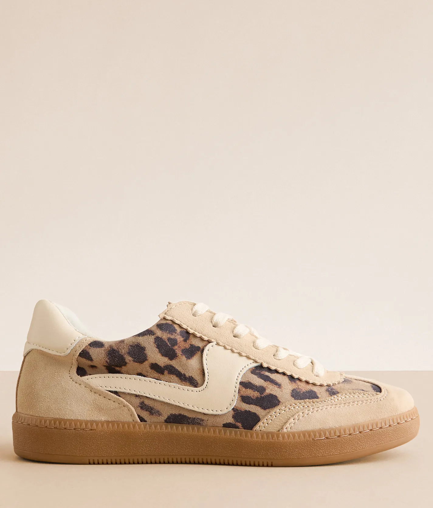 Dolce Vita Notice Leopard Leather Sneaker Lt. Leopard Clearance