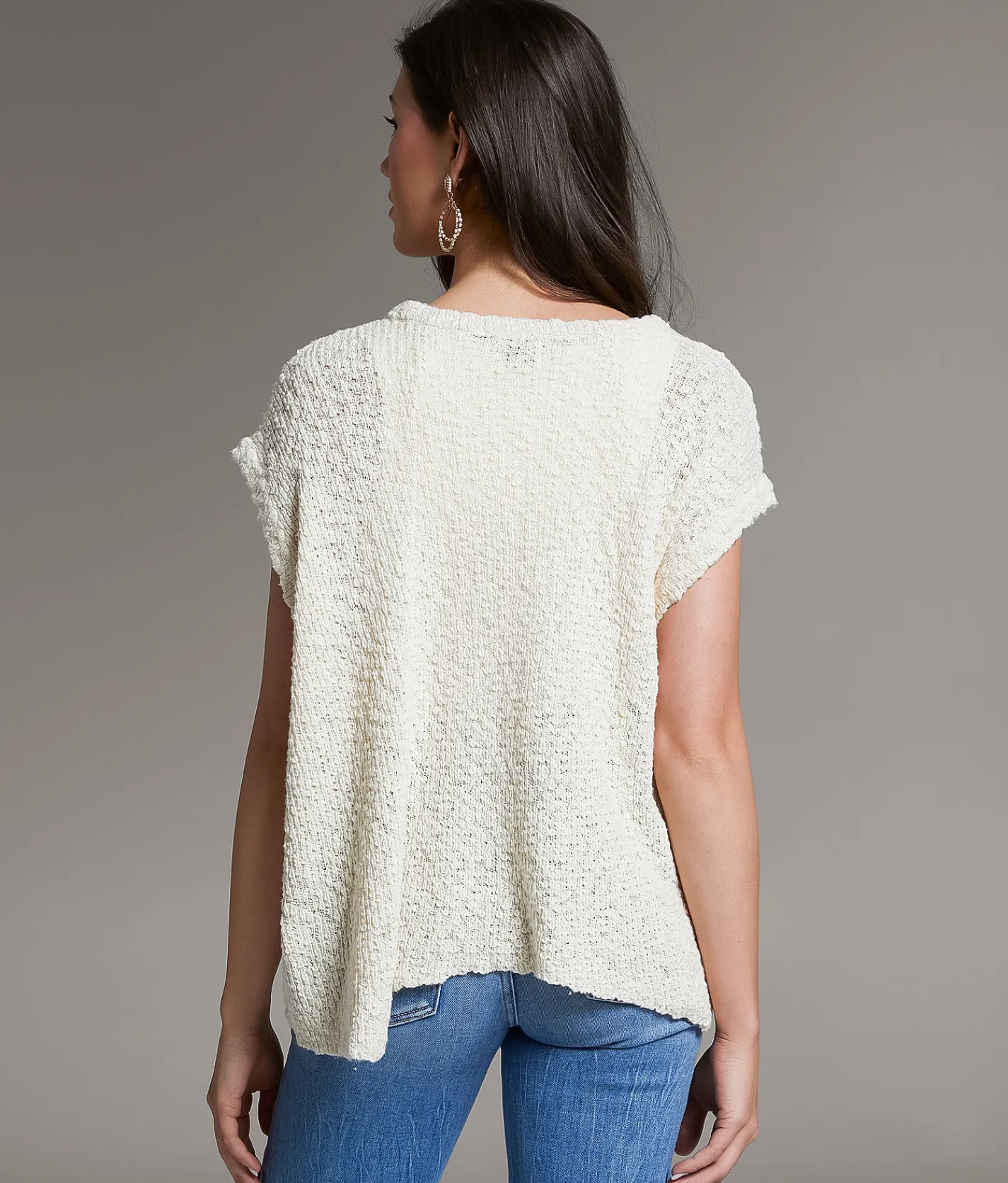 BKE Nubby Oversized Sweater Beige Hot