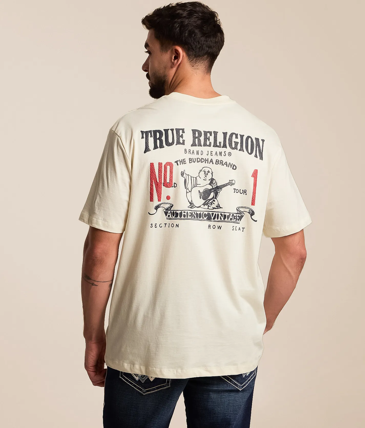 True Religion Number One T-Shirt Winter White