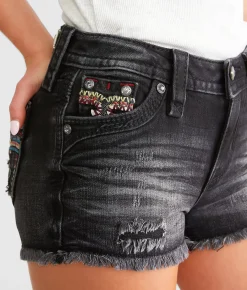 Bottoms|Shorts | Rock Revival Nuri Mid-Rise Stretch Short Nuri MH209
