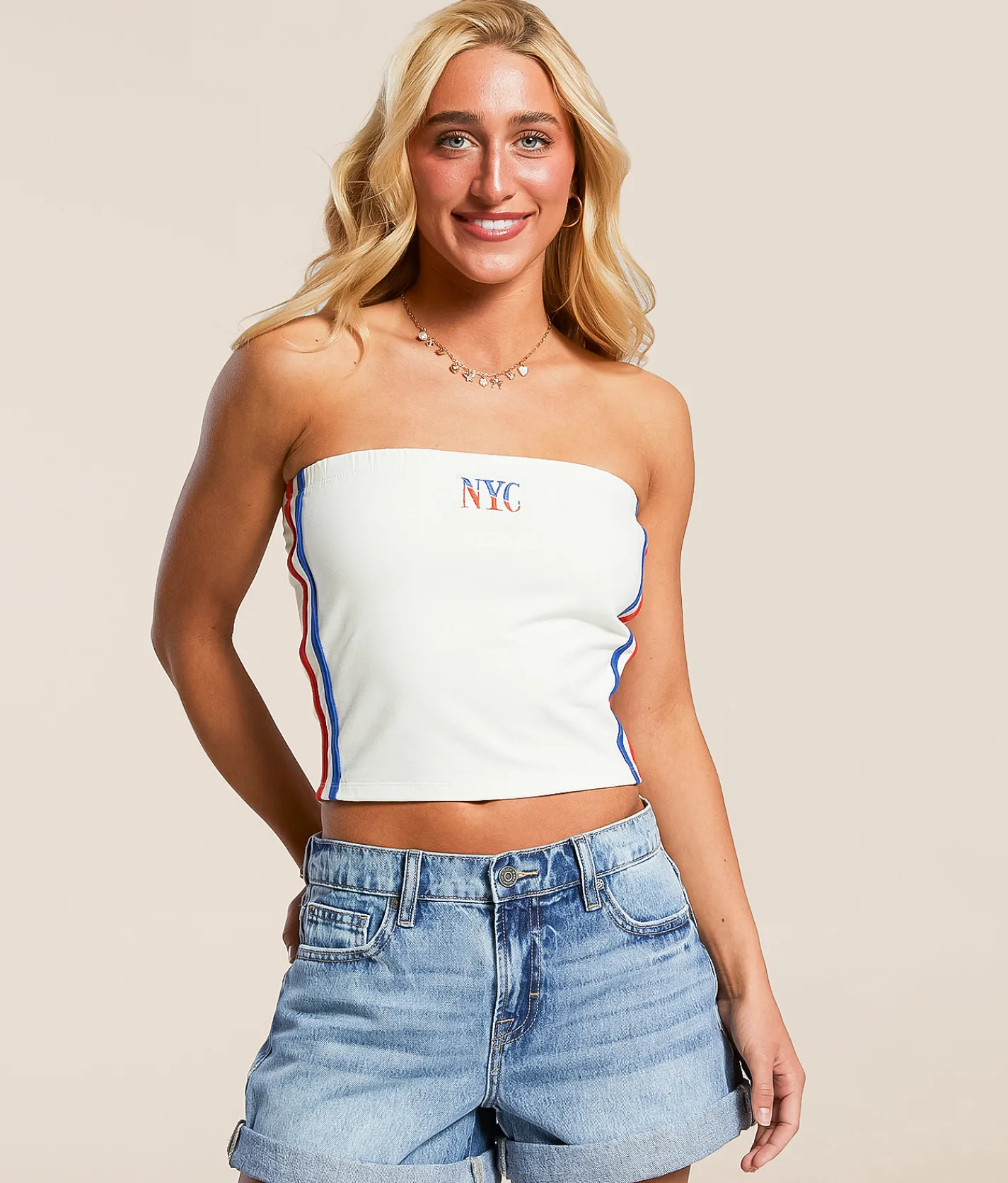 Tops | FITZ + EDDI NYC Tube Top White