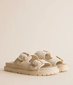 Shoes | Mia Oaklynne Raffia Sandal Cream