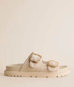 Shoes | Mia Oaklynne Raffia Sandal Cream