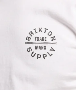 Brixton Oath T-Shirt White Black Checkered Hot