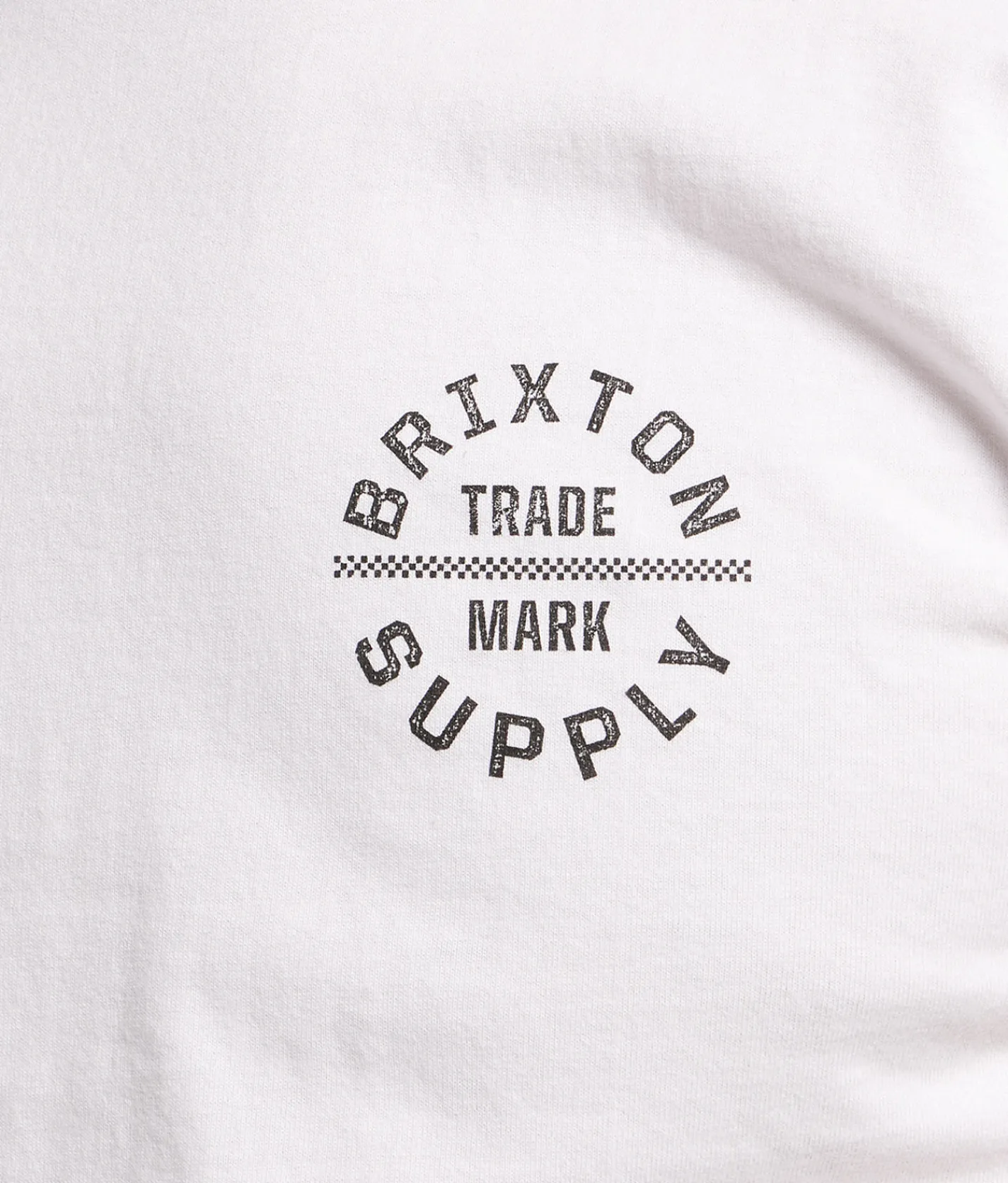Brixton Oath T-Shirt White Black Checkered Hot