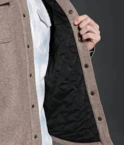 Tops|Coats & Jackets | Outpost Makers Oatmeal Fleece Shacket Tan