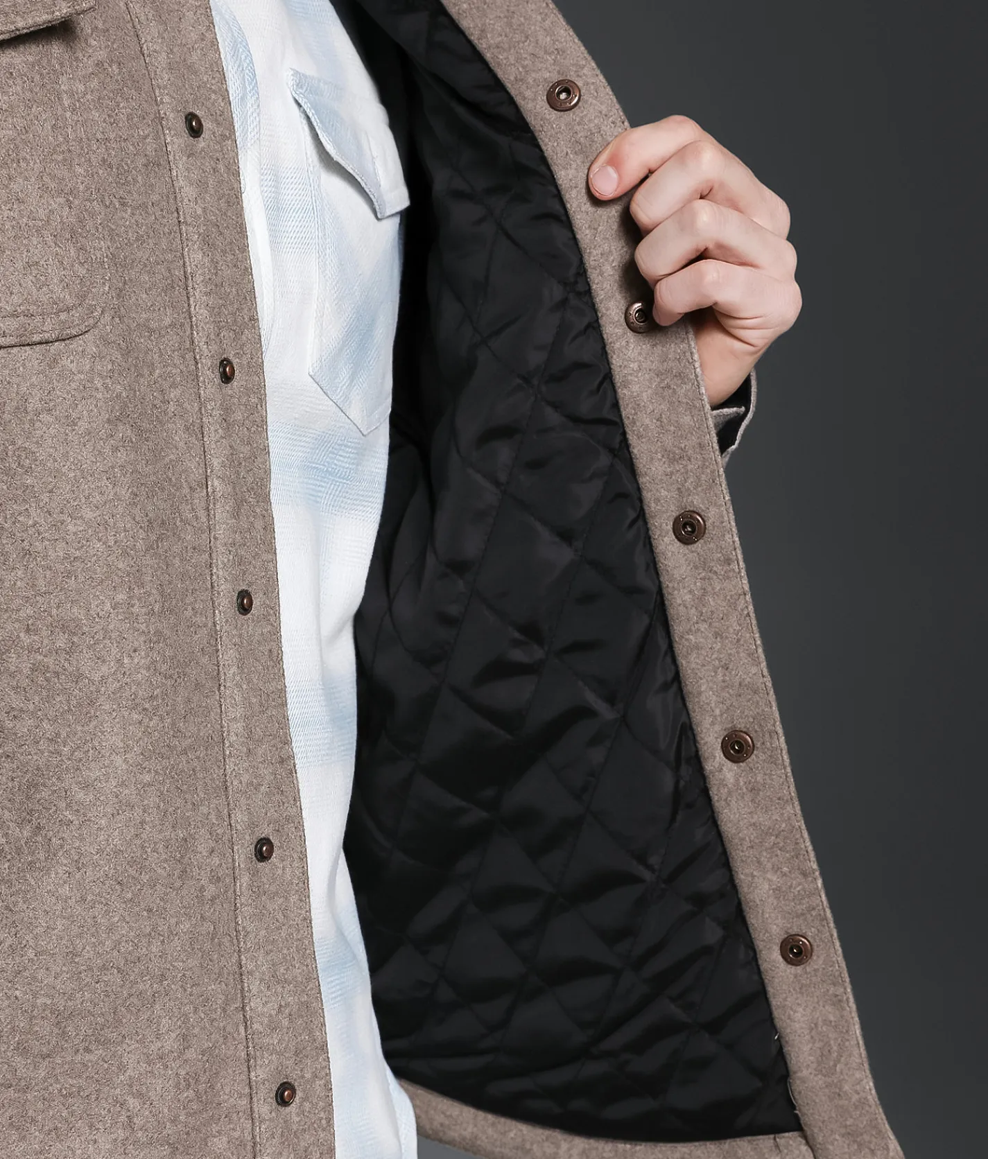 Tops|Coats & Jackets | Outpost Makers Oatmeal Fleece Shacket Tan