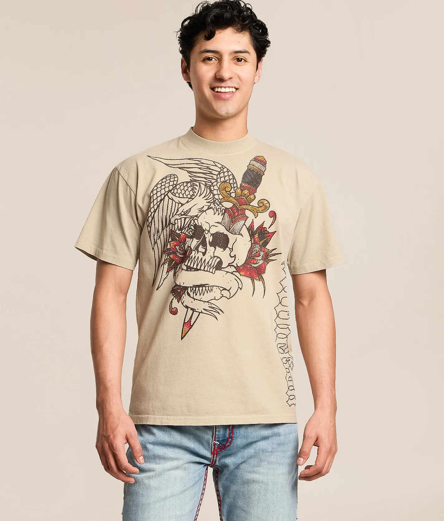 Affliction Obsidian Strike T-Shirt Peyote Pigment Dye Outlet