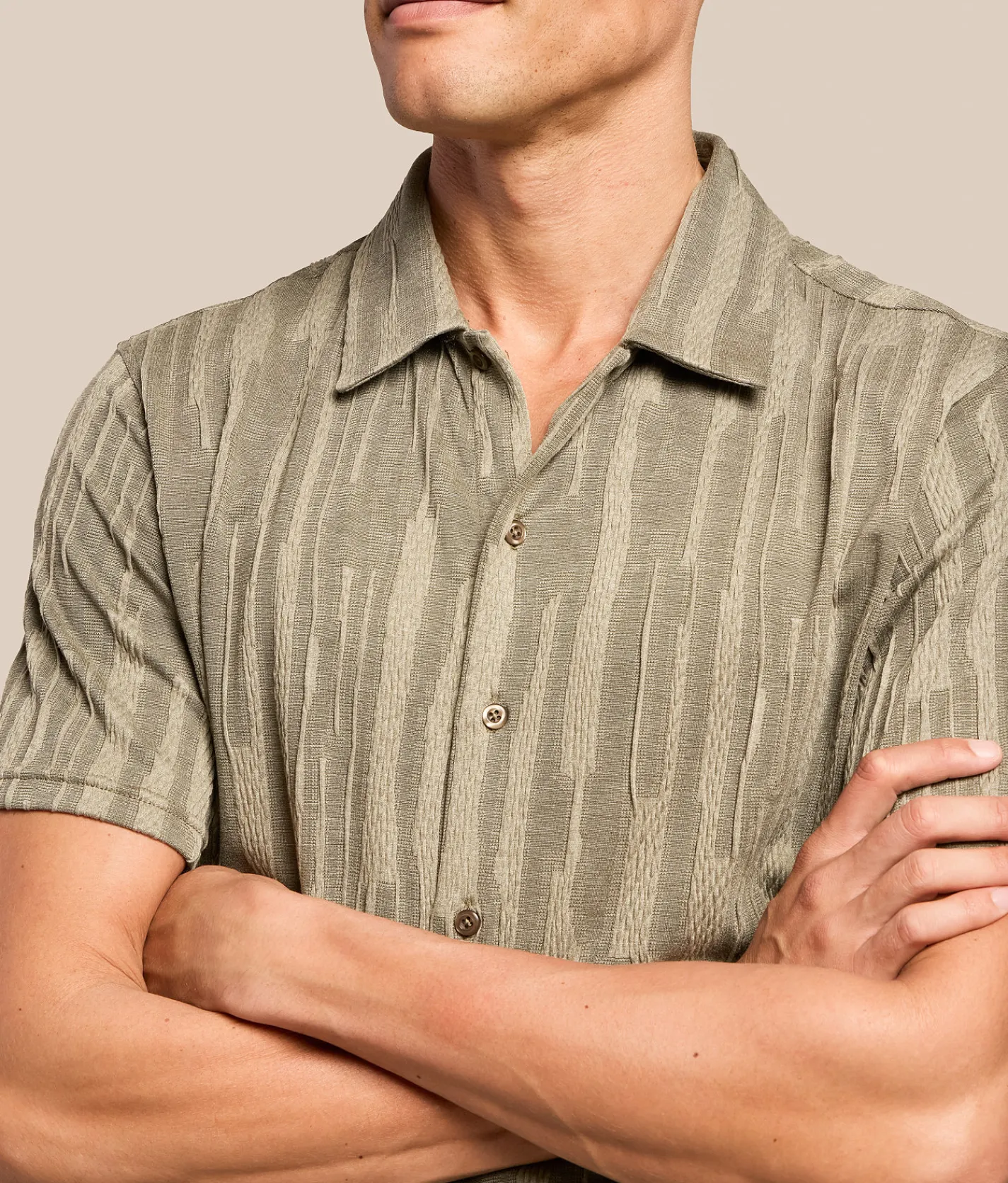 American Heritage Oceanside Stretch Shirt Melange Mint Green Sale