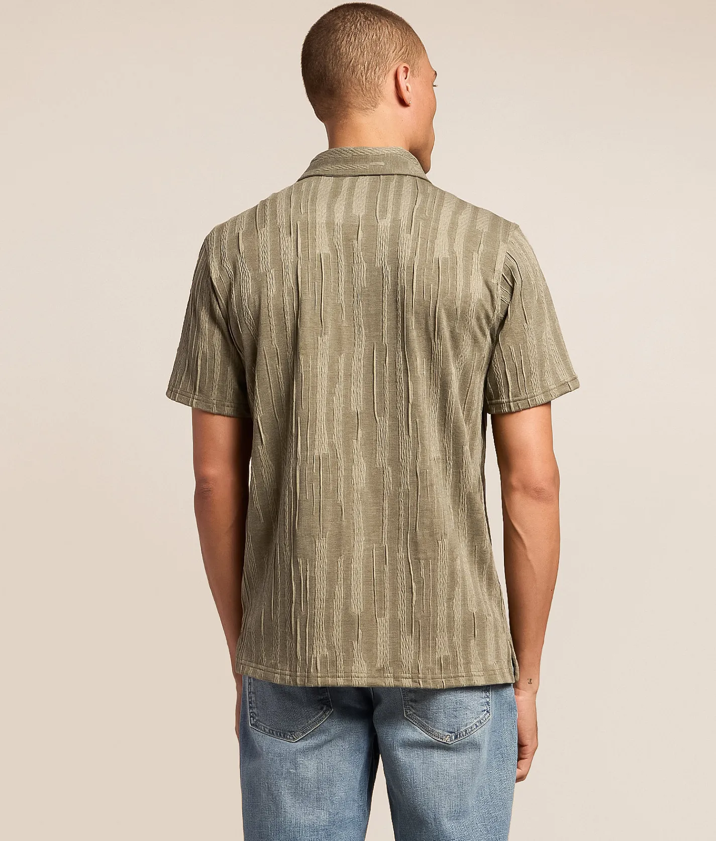 American Heritage Oceanside Stretch Shirt Melange Mint Green Sale