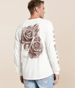Tops|Graphic T-Shirts | Sullen Octavio Leon T-Shirt Antique White