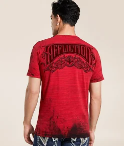 Graphic T-Shirts | Affliction October Sorrow T-Shirt Cherry