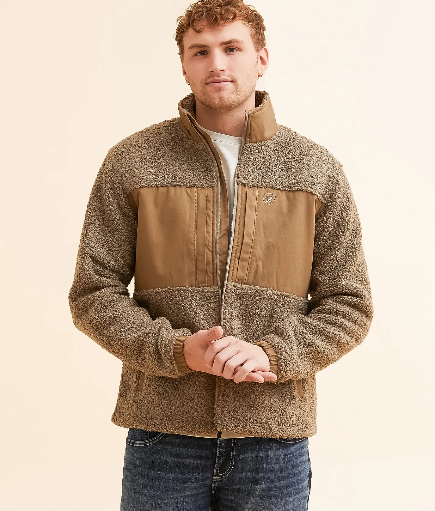 Ariat Odessa Pieced Sherpa Jacket Brindle Clearance