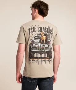 Graphic T-Shirts | Tail Chasers Club Off Road T-Shirt Chinchilla Pigment Dye