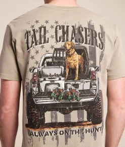Tail Chasers Club Off Road T-Shirt Chinchilla Pigment Dye