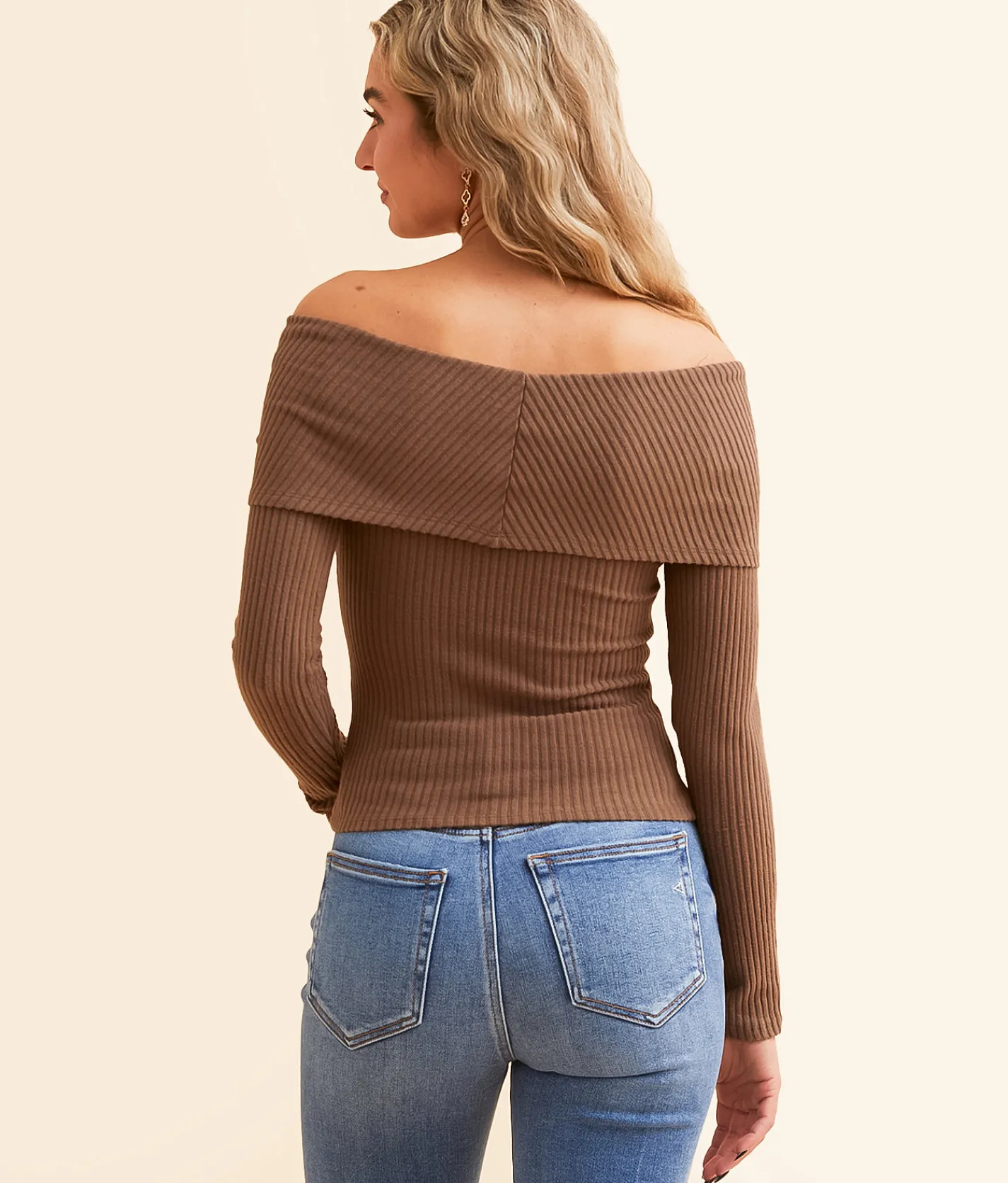Tops | The Workshop Off The Shoulder Top Mocha