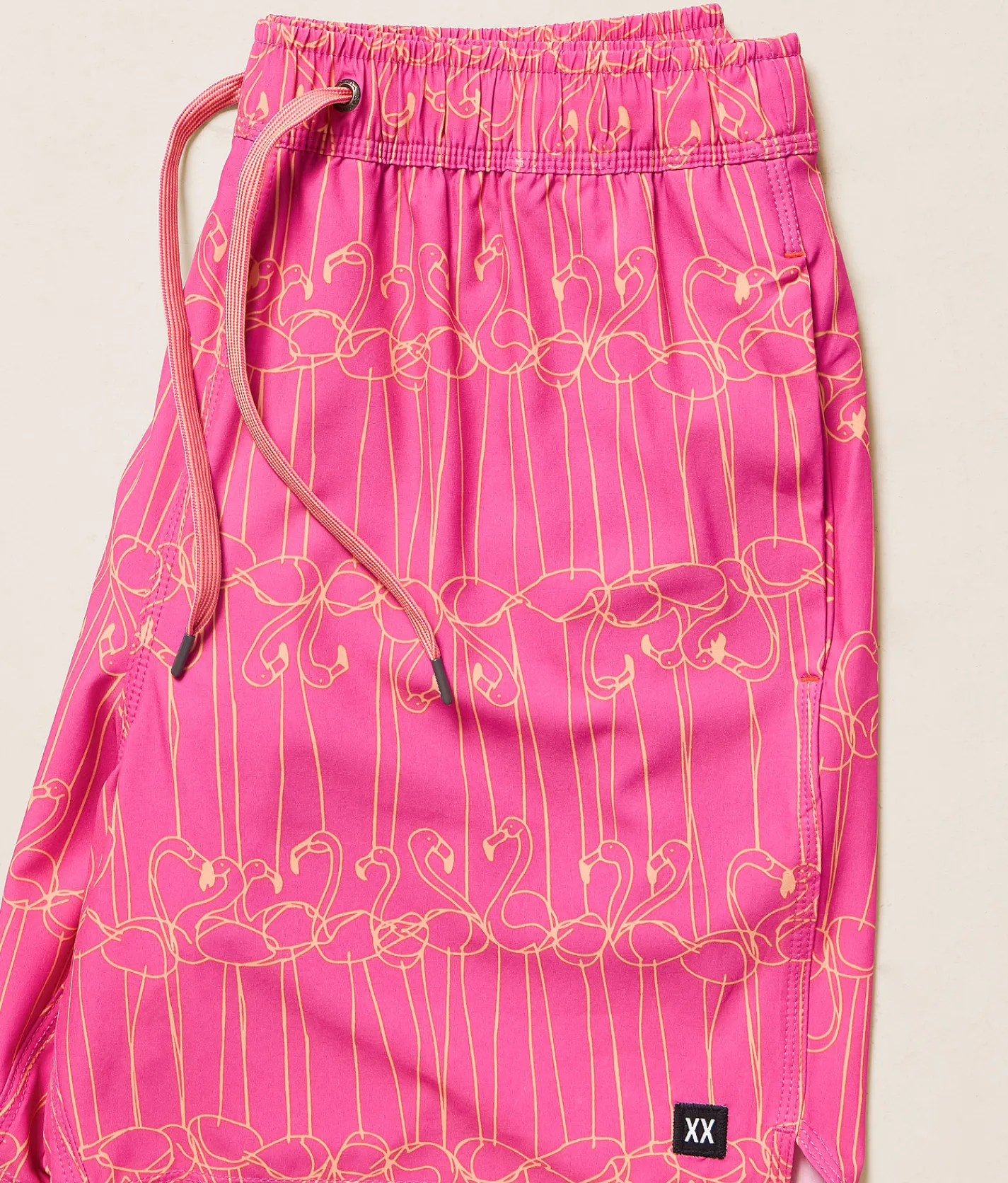 SAXX Oh Buoy Flamingo Stretch Swim Trunks Flamingo Ink Fuchsia New